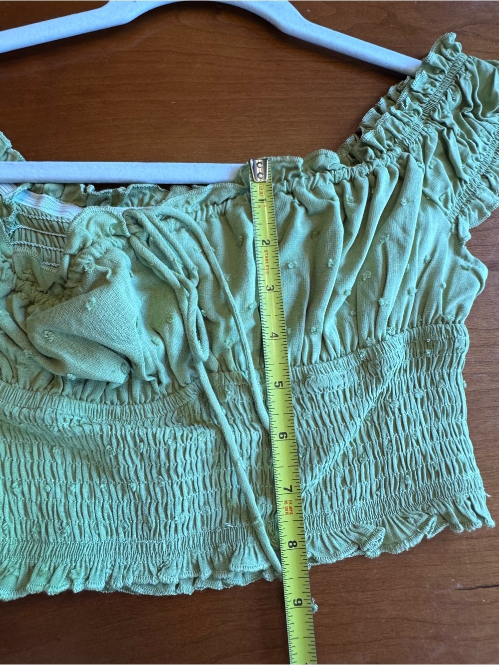 Princess Polly Asner Top Sage Green Size 4 - Picture 10 of 13